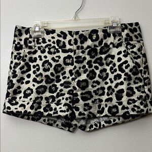Metallic Leopard Print Women's Shorts